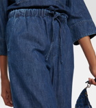 Valentino High-rise chambray wide-leg jeans