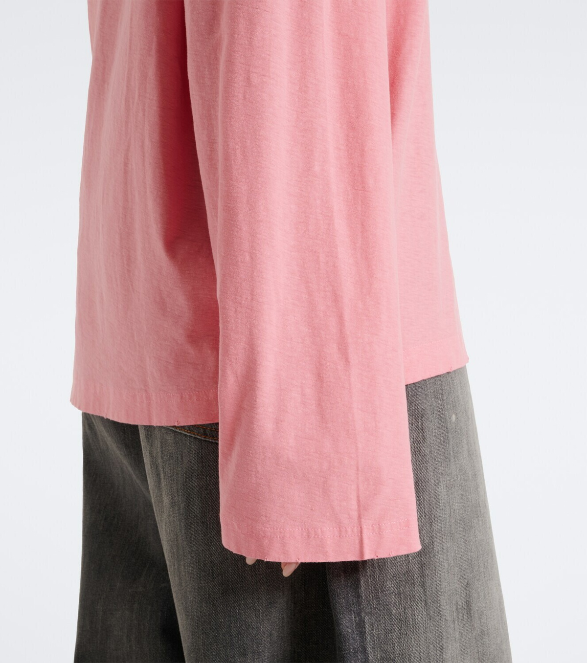 Acne Studios Logo cotton and hemp jersey T-shirt
