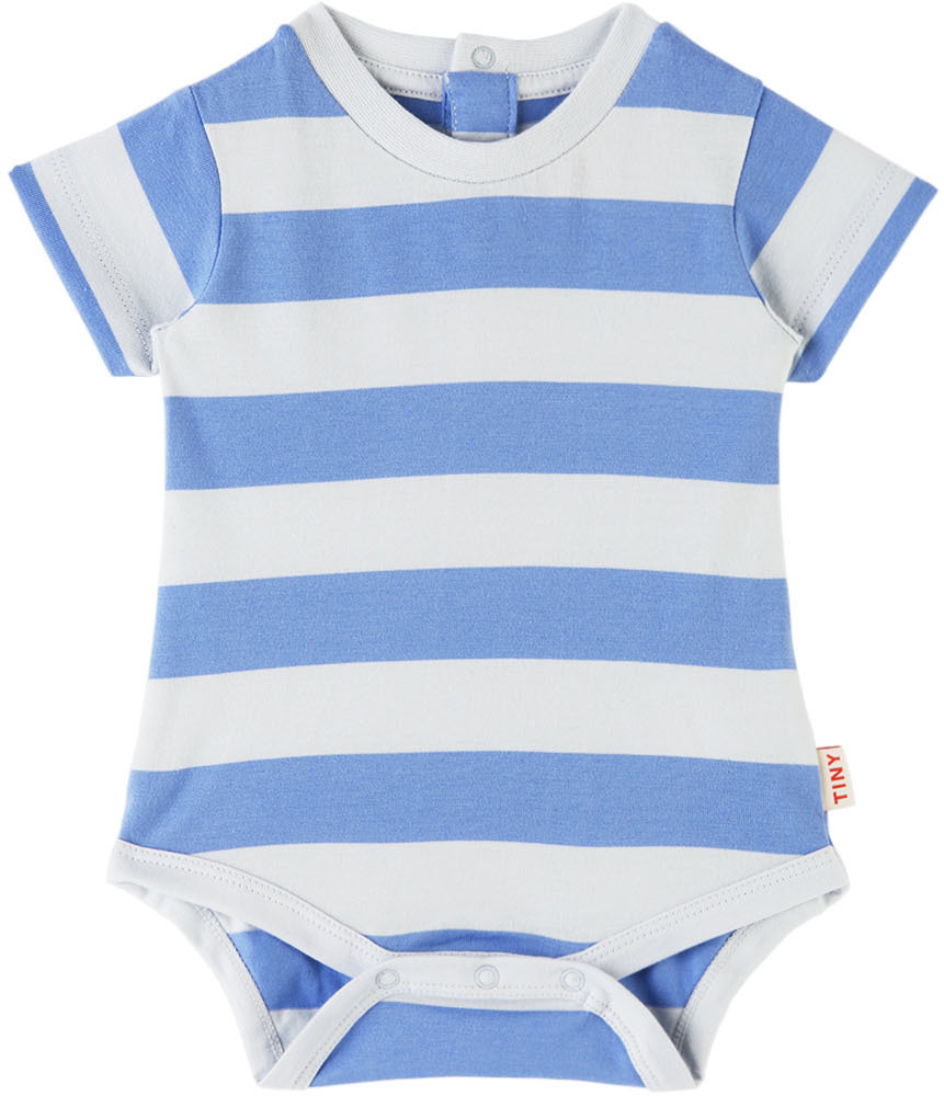 TINYCOTTONS STRIPES SHORT *pale blue/lilac blue*