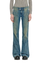 Diesel Bootcut Jeans Low Waist D-Hush - Jeans Womens in Blue