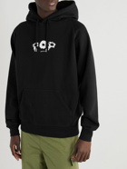 Pop Trading Company - Smoke Logo-Print Cotton-Jersey Hoodie - Black