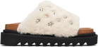 Toga Pulla White Fur Concho Slippers