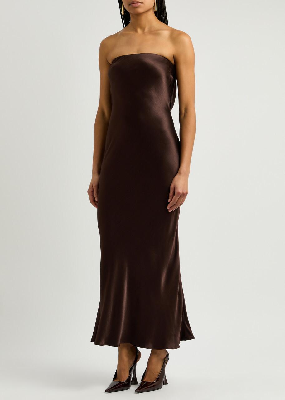 knee length dresses for ladies Val Strapless Maxi Dress M main image 1