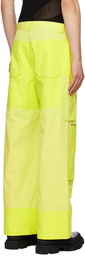 Dion Lee Yellow Straight-Leg Cargo Pants