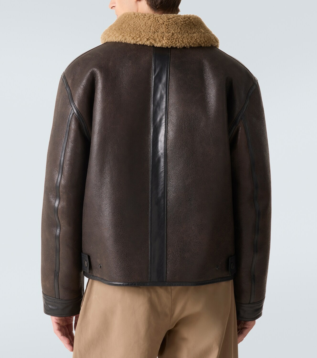 Lemaire Shearling-lined leather jacket