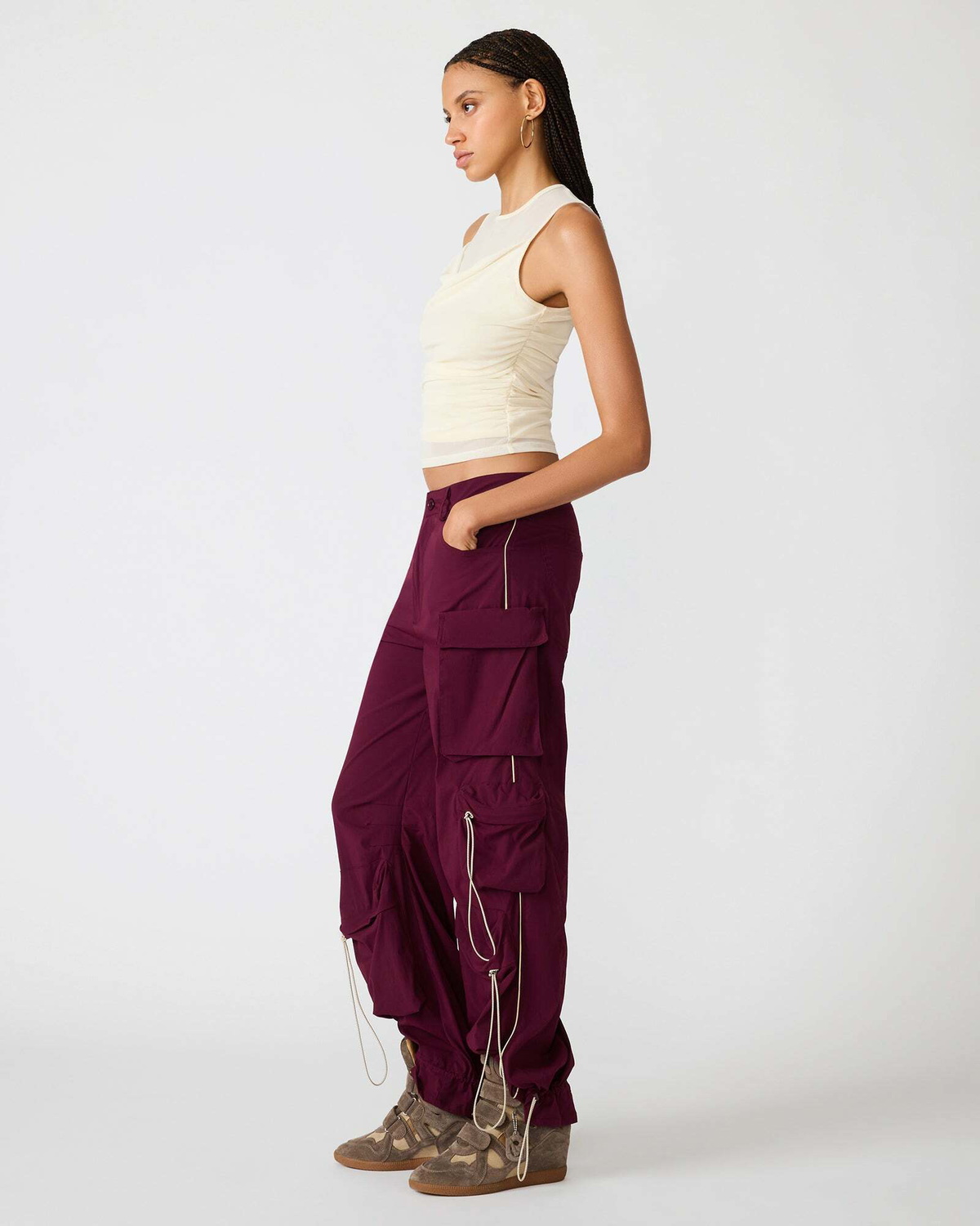 Steve Madden Roman Knit Top in Cream