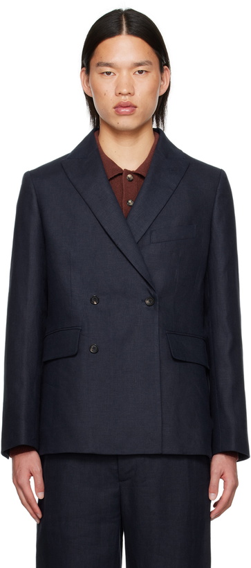 Photo: Bode Navy Double-Breasted Blazer