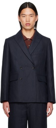 Bode Navy Double-Breasted Blazer