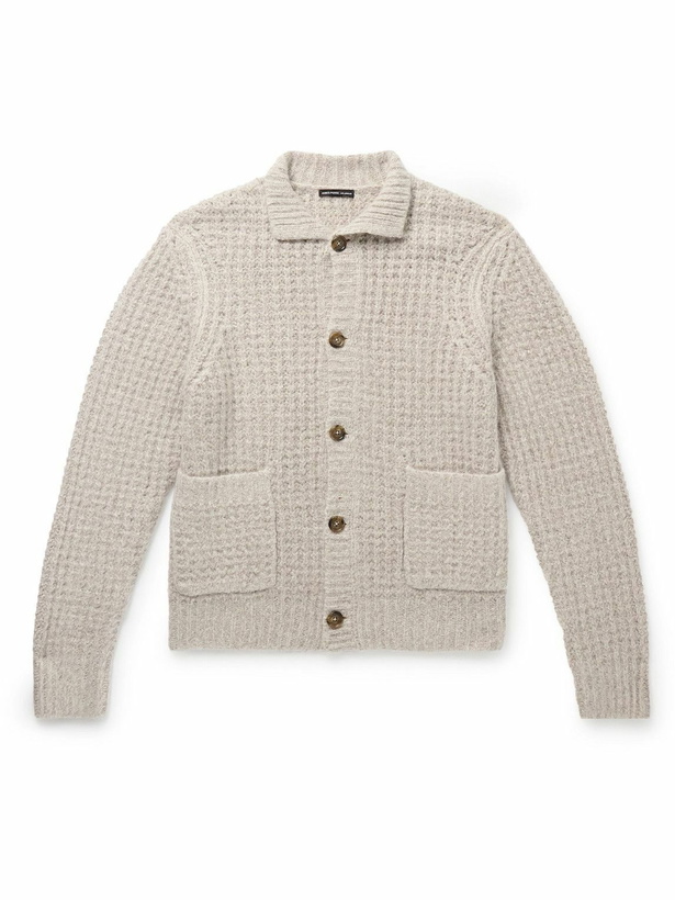 Photo: James Perse - Waffle-Knit Cashmere Cardigan - Neutrals