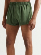 Rubinacci - Silk-Satin Boxer Shorts - Green