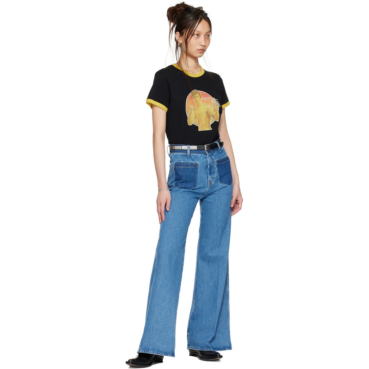 LU'U DAN BRUCE LEE x LỰU ĐẠN Black Ringer T-shirt