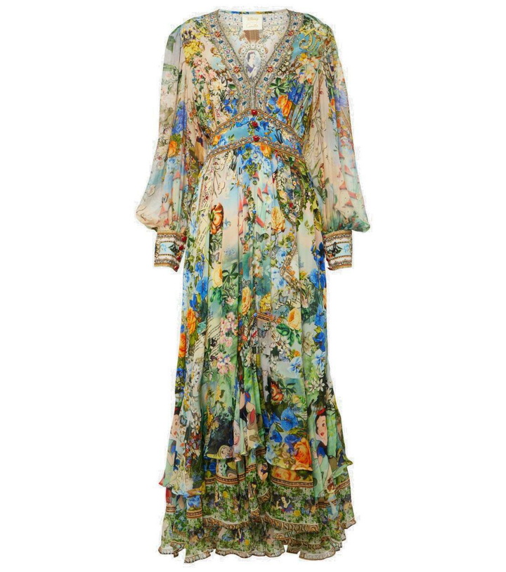 Photo: Camilla Embellished printed silk maxi dress