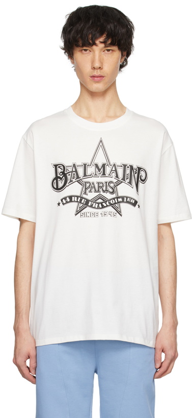 Photo: Balmain White Star T-Shirt