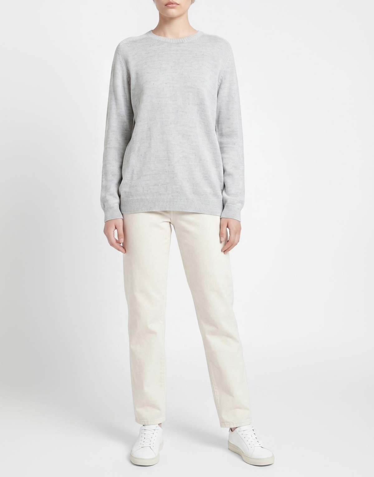 Malo Womens Sweater in Light grey