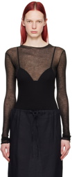 Gabriela Coll Garments SSENSE Exclusive Black No.211 Long Sleeve T-Shirt