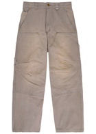 Willy Chavarria Stockton Double-knee Wide-leg Cotton Cargo Trousers Grey
