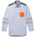 Junya Watanabe - Panelled Cotton-Poplin and Ripstop Shirt - Men - Blue