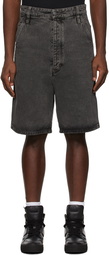 AMI Alexandre Mattiussi Black Denim Alex Fit Shorts