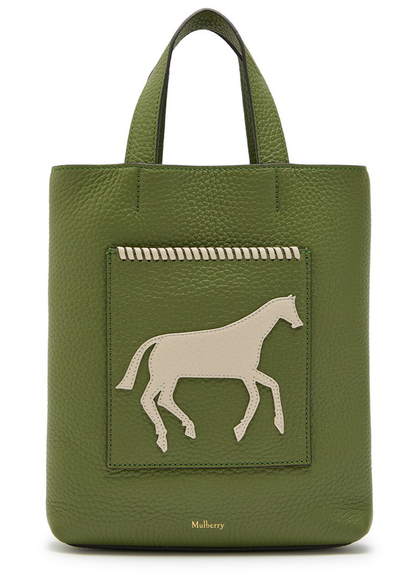 Photo: Mulberry Chalk Horse Small Leather Tote - Green - One Size