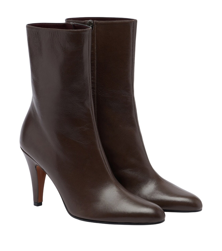 Photo: The Row Ornella leather ankle boots