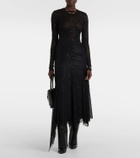 Givenchy Monogram 72 Glitter sheer mesh bodysuit