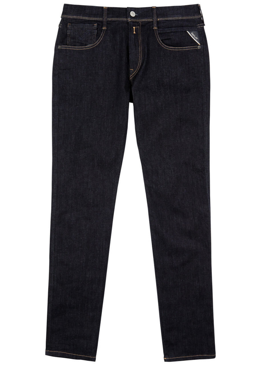 Replay Anbas Hyperflex Re-Used Slim-leg Jeans Dark Blue