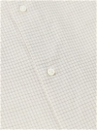 Kaptain Sunshine - Checked Cotton-Voile Shirt - Neutrals