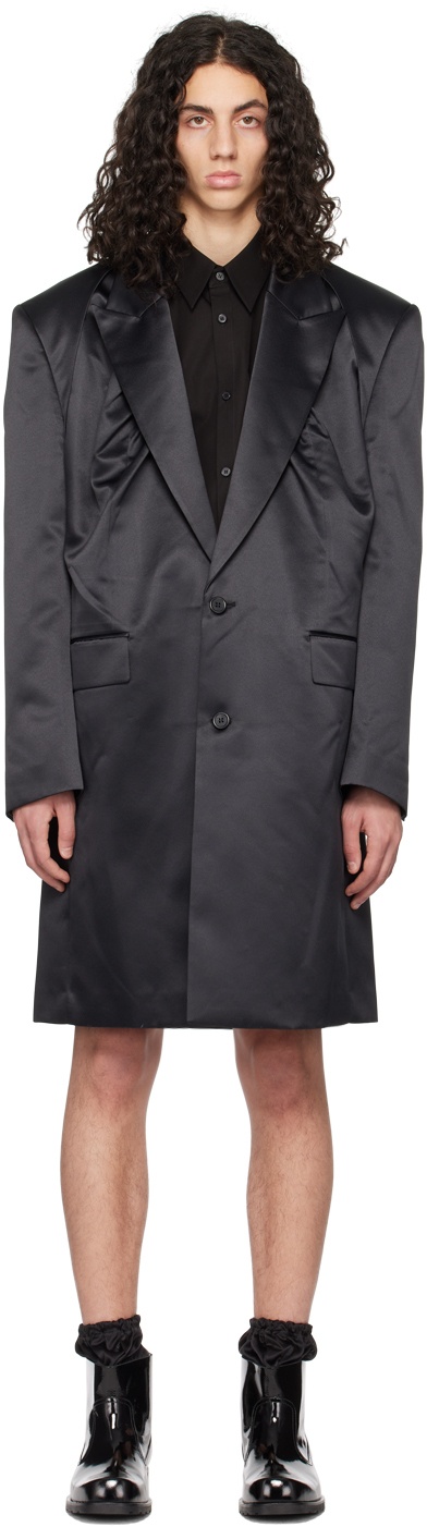 We11done Black Two-Button Coat We11done