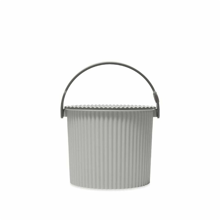 Photo: Hachiman Omnioutil Storage Bucket & Lid - Mini in Lux Grey/Dark Grey