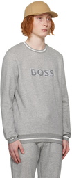 BOSS Gray Appliqué Sweatshirt