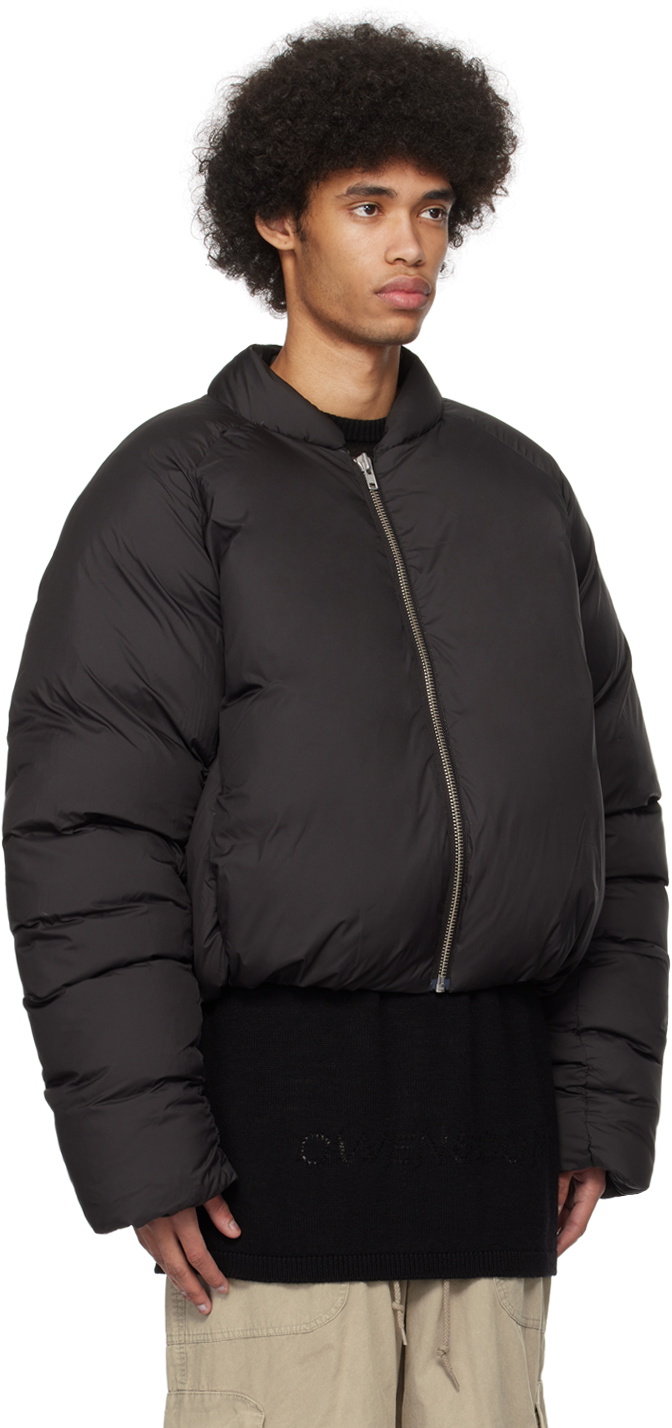 Entire Studios Black Pillow Down Bomber Jacket