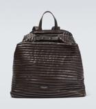 Giorgio Armani Pleated leather backpack