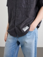 Neighborhood - Camp-Collar Cotton-Jacquard Shirt - Gray