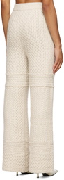 Nanushka Beige Cable Knit Fina Lounge Pants