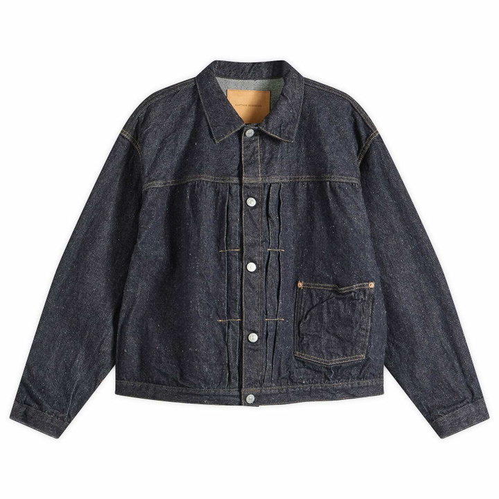 Photo: Kaptain Sunshine Men's Denim Tracker Jacket in Indigo One Wash