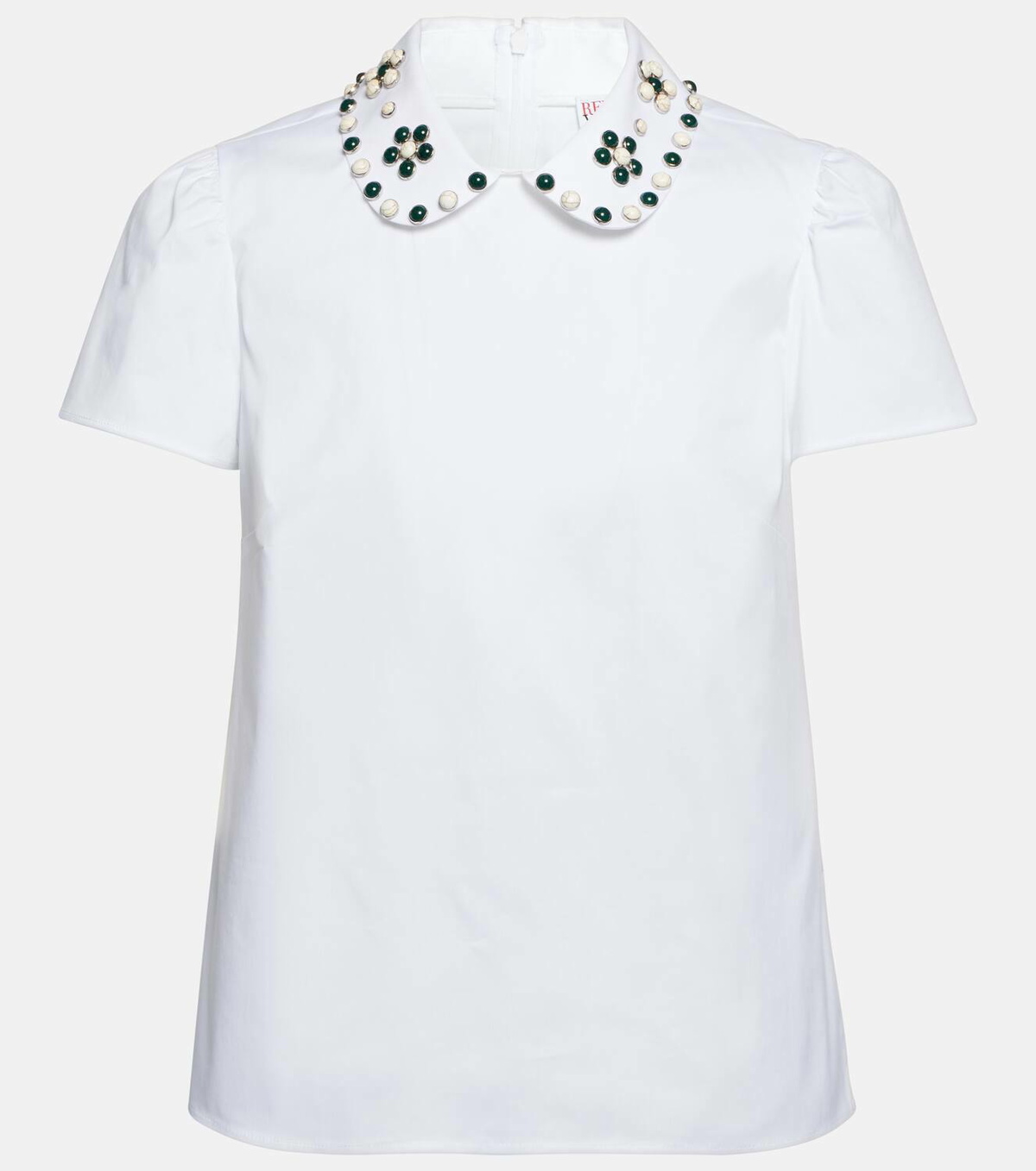 REDValentino Embellished cotton-blend shirt