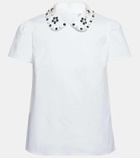 REDValentino Embellished cotton-blend shirt