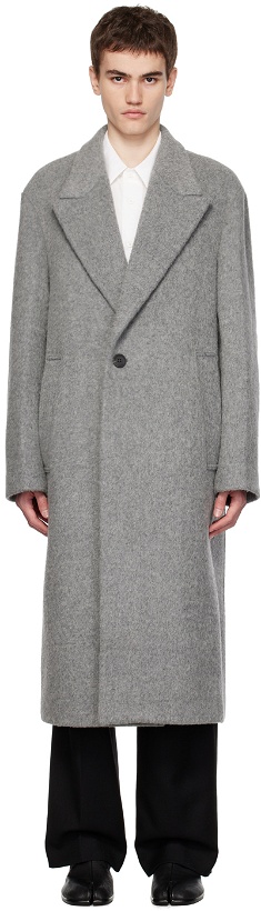 Photo: Solid Homme Gray Brushed Coat