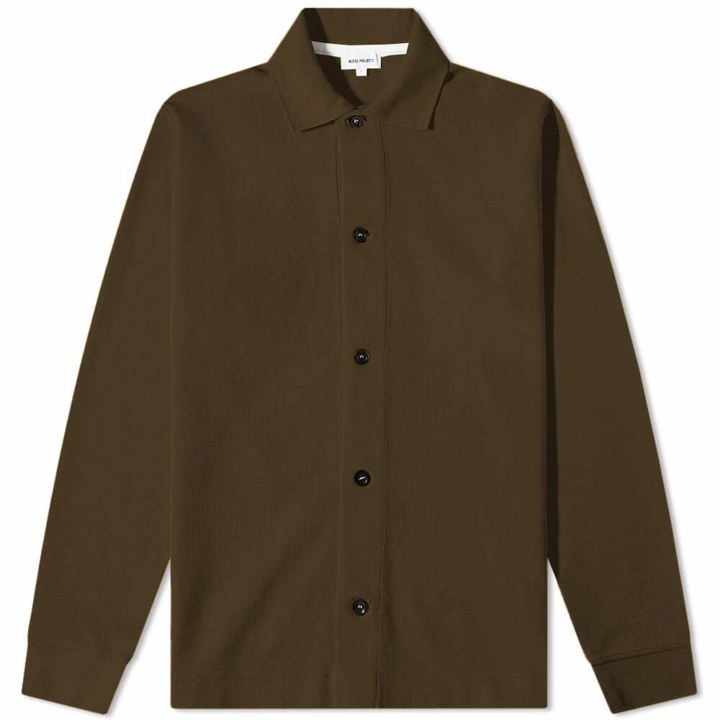 Photo: Norse Projects Men's Jorn Textured Overshirt in Dark Olive