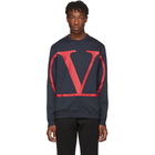 Valentino Navy VLogo Sweatshirt