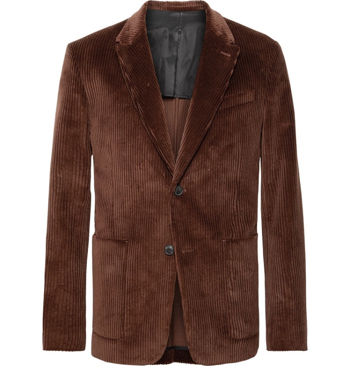 Photo: AMI - Green Cotton-Corduroy Suit Jacket - Brown