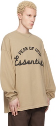 Fear of God ESSENTIALS Beige Training 90s Long Sleeve T-shirt