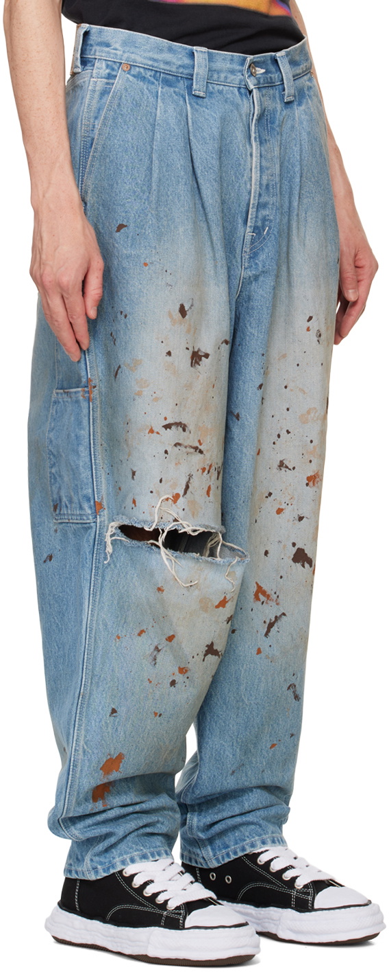 doublet Blue Painter Jeans