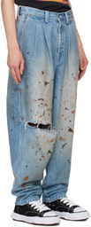 doublet Blue Painter Jeans