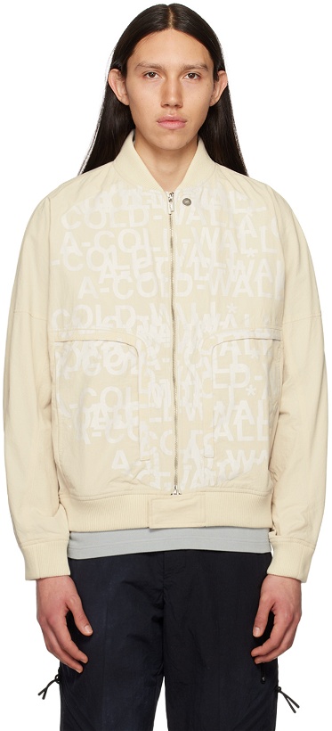 Photo: A-COLD-WALL* Beige Imprint Bomber Jacket