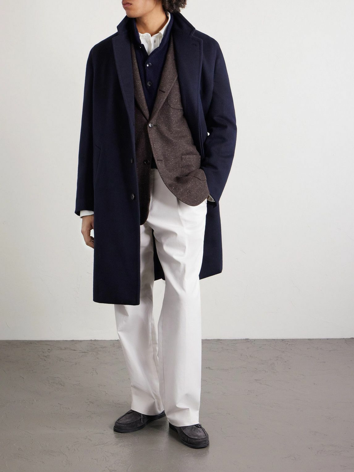 UMIT BENAN - Richard Virgin Wool and Cashmere-Blend Coat - Blue