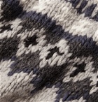 Monitaly - Chamula Fair Isle Merino Wool Sweater - Gray