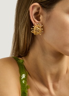 Joanna Laura Constantine Stud Wave Embellished Earrings - Gold - One Size
