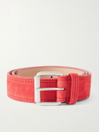 Dries Van Noten - 4cm Suede Belt - Red