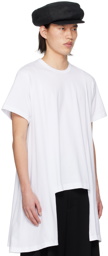 Comme des Garçons Homme Plus White Asymmetric T-Shirt